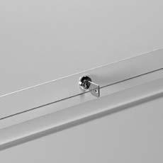 Drawer fronts also have a welded reinforcement channel for additional strength. Available with extra large openings to accommodate binders.