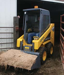 on the 1640E, this skid loader can be loaded onto a small