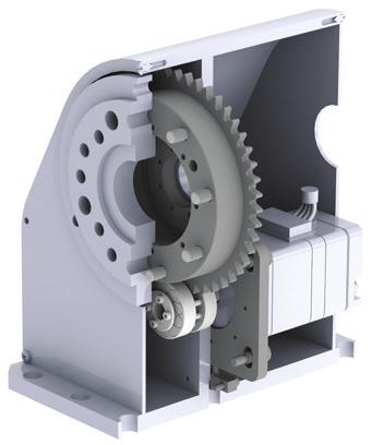 AT THE CORE OF A ROTARY SYSTEM Large Open Center The Geared Bearing has a large open center that allows users to easily mount equipment and