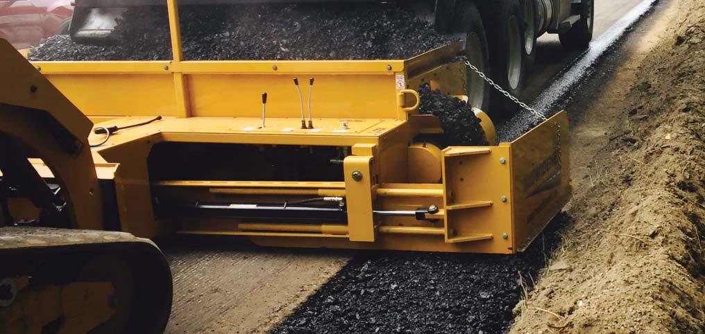 They offer the best cost/ton ratio when compared to traditional methods of laying aggregate, or large road wideners.
