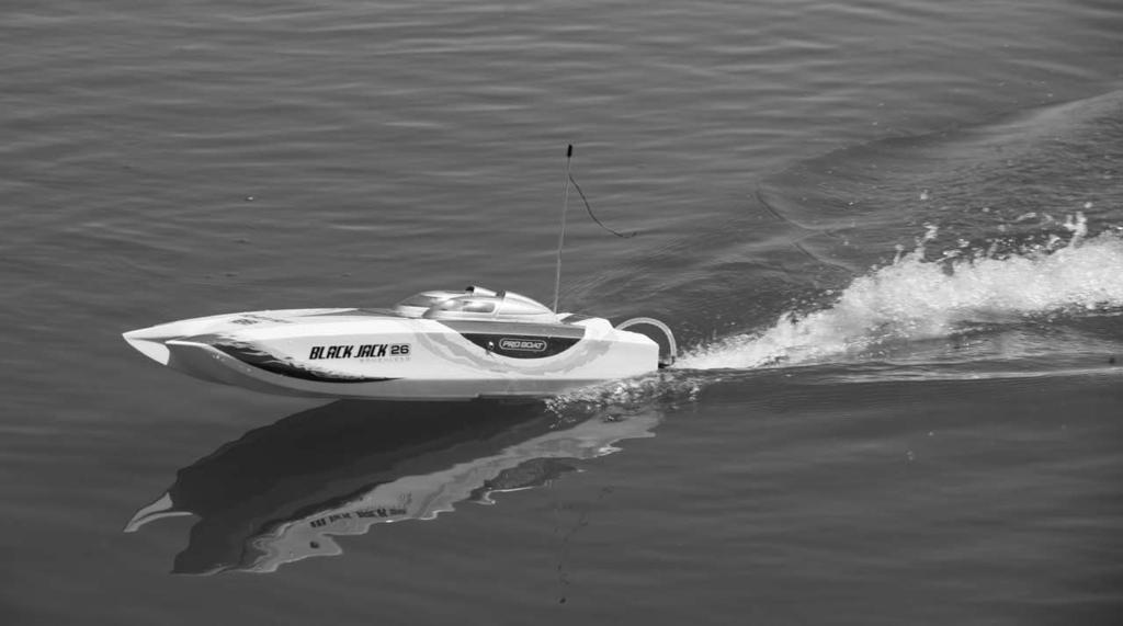 Blackjack 26 Brushless EP Catamaran Boat Owners Manual Specifications Hull Length...26.75 in (679mm) Beam...8.375 in (213mm) Motor.