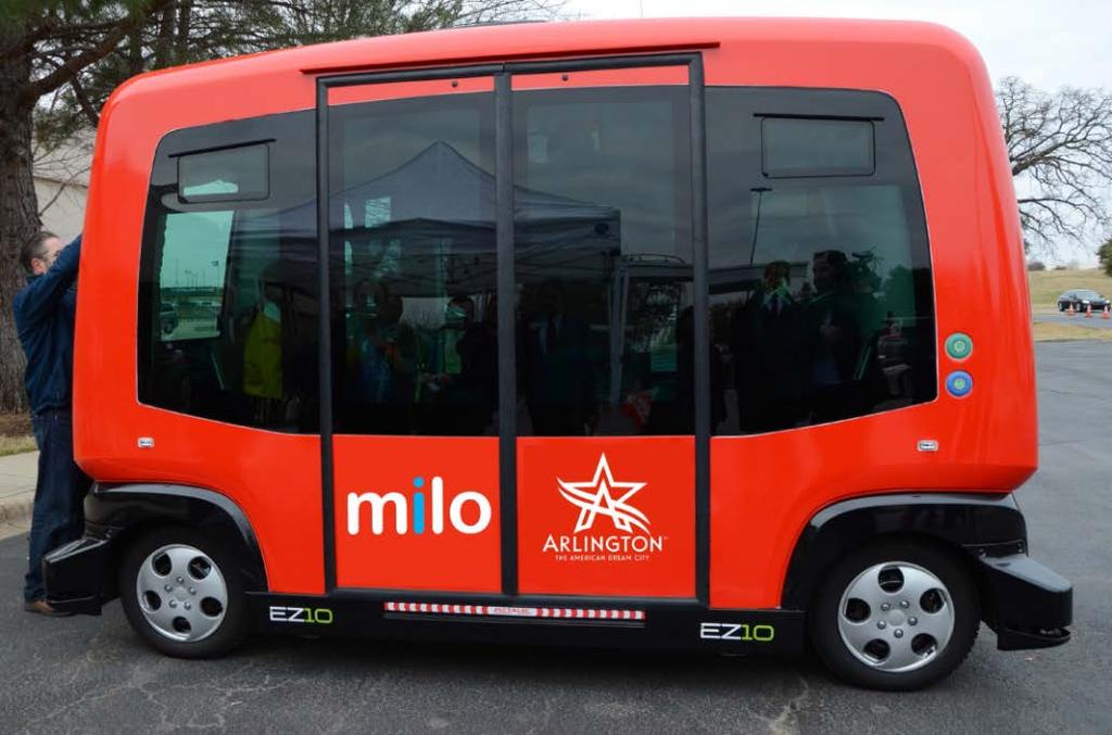 The Milo Pilot project EasyMile autonomous shuttle Shared driverless transportation for the last mile