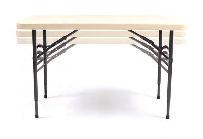 The Expandable Table Trolley easily enlarges using a spring loaded pin for up to 1830mm width rectangular tables.