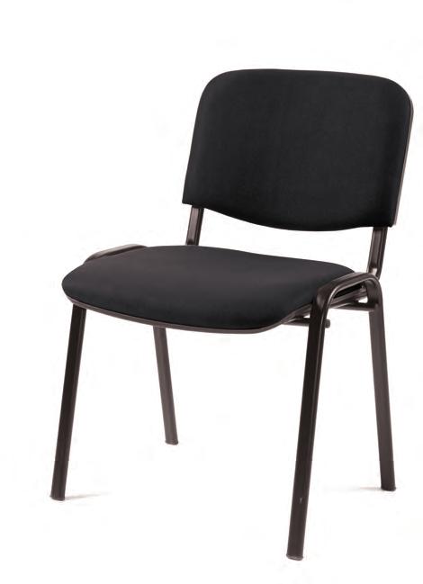 UPHOLSTERED CHAIRS 3 Topaz Chair Upholstered chair with a choice of black or chrome frame. Features a rigid moulded back and under seat.