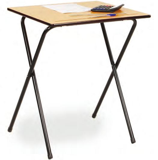 EXAM DESKS Folding Exam Desks Each desk is made from solid counter balanced MDF and features an 18mm top
