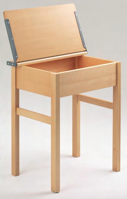 Sloping top encourages better posture and stepped locker desk has a deep back section for greater storage.