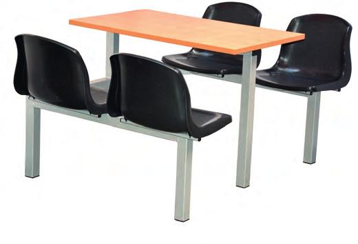 DINING UNITS Mixbury Dining Units Fixed seating dining units with a robust steel frame in a