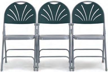 back for comfort FOLDING CHAIRS & TABLES Conforms to: BS 4875-1: 2001 (TEST LEVEL 4 Severe Contract Use) Double riveted cross braces for added strength Protective feet buffers E X C L U S I V E Blue