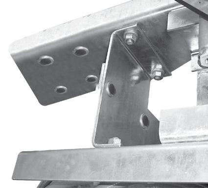 Secure the bracket using four ⁵ ₈ 1132¹ ₄ hex-head galvanized steel cap screws, lockwashers, and nuts furnished. Install a second interrupter mounting bracket on the opposite side.