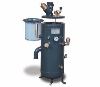 The package has a combined reservoir and separator tank complete with safety relief valve and a multistage oversized separator cartridge.