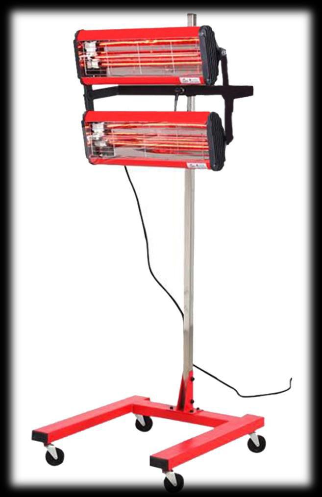 ::: PAINT CURING SYSTEM ::: :: Model :- QU-I20A :: Power supply Watt Backing area Vertical height adjustment Setting time 220V, 50hz, 1Phase 2x1100w 1000 x 800mm 100 1700mm 0 min 60min, can be