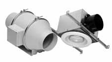Exhaust Kits KIT-TD150-DV 1 TD150 Exhaust Fan 2 Plastic round grilles (PG-150) 1 Air exhaust grille (PER-150W) 1 Y-fitting (SY-6) Integral Mounting Bracket Lighted Deluxe Exhaust Kits KIT-TD100XL 1
