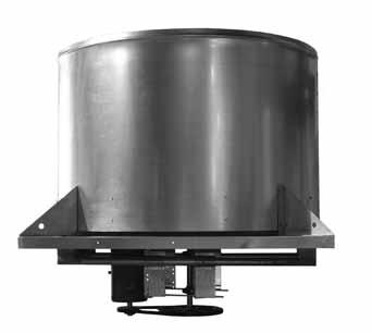 UBS UPBLAST BELT DRIVE PROPELLER ROOF EXHAUSTER APPLICATION Model UBS is a high capacity roof mounted exhauster rated from 7,000 to 51,000 CFM.