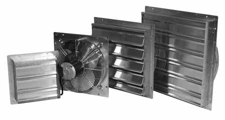 CSTR SHUTTER FANS FEATURE AND BENEFITS Totally assembled Motor is totally enclosed maintenance free, high efficiency, sealed ball bearings and UL/ULC certified Corrosion resistant aluminum shutter