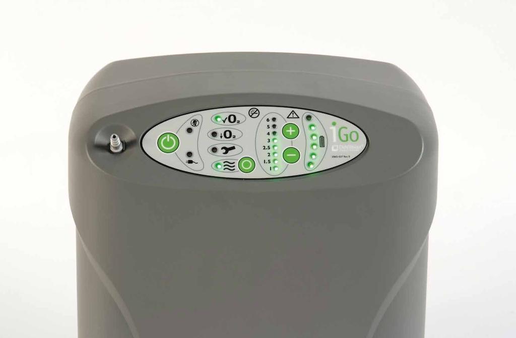 06 Transportable Oxygen Concentrator. Equipment Guide. Control Panel. 4b 1 2 3 4a 4c 5a 6a 5b 6b 7 8 1 Oxygen Outlet oxygen is dispersed through this port. 2 Power button turns the system ON or OFF.