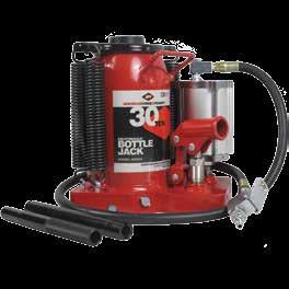 release screw prevents accidental lowering Specially engineered air motor for consistent and reliable operation Bottle Jacks Low Ht: 9.92 High Ht: 18.98 Lift: 5.91 Base: 8.27 x5.