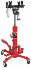 1/2 TON-1100 LB AIR/HYDRAULIC TELESCOPIC TRANSMISSION JACK 3190SS Rapid Rise combines air operated 1st stage for maximum speed with a hydraulic 2nd stage for accurate and final positioning Extra wide