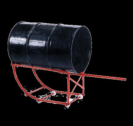 55 GALLON DRUM BAND DOLLY 8655 660 lb capacity Moves 55 gallon steel, plastic, and fiber drums