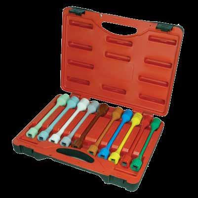 size and torque rating for easy identification Includes carrying case for easy storage and organization Ship weight: 32 lbs INCLUDES: COLOR SIZE