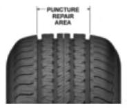BRIDGESTONE - FIRESTONE TIRE REPAIRS SAFETY WARNING Driving on an improperly repaired tire is dangerous. An improper repair can be unreliable or permit further damage to the tire.