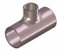 Reducing Tees (20 bar systems) Butt Welding Fittings Dimensions for 20 bar systems Specified Size Pipe Wall Thickness Centre-to-End (mm) Approx.
