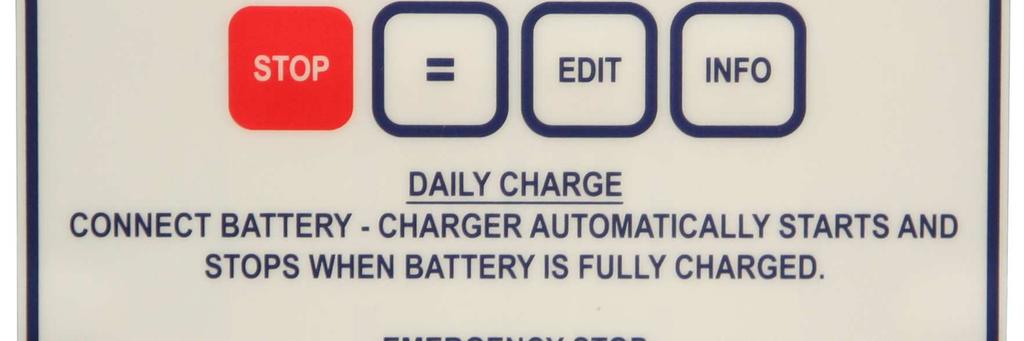 The starting charge amps and length of time required for a charge vary depending on the charger model. See the data plate on the charger for information.
