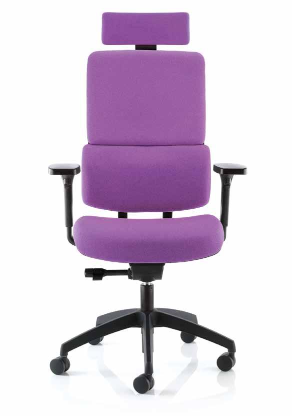 UPHOLSTERED AFFINITi FEATURES AFFINITi FEATURES Wide upholstered headrest with height and tilt adjustment High split