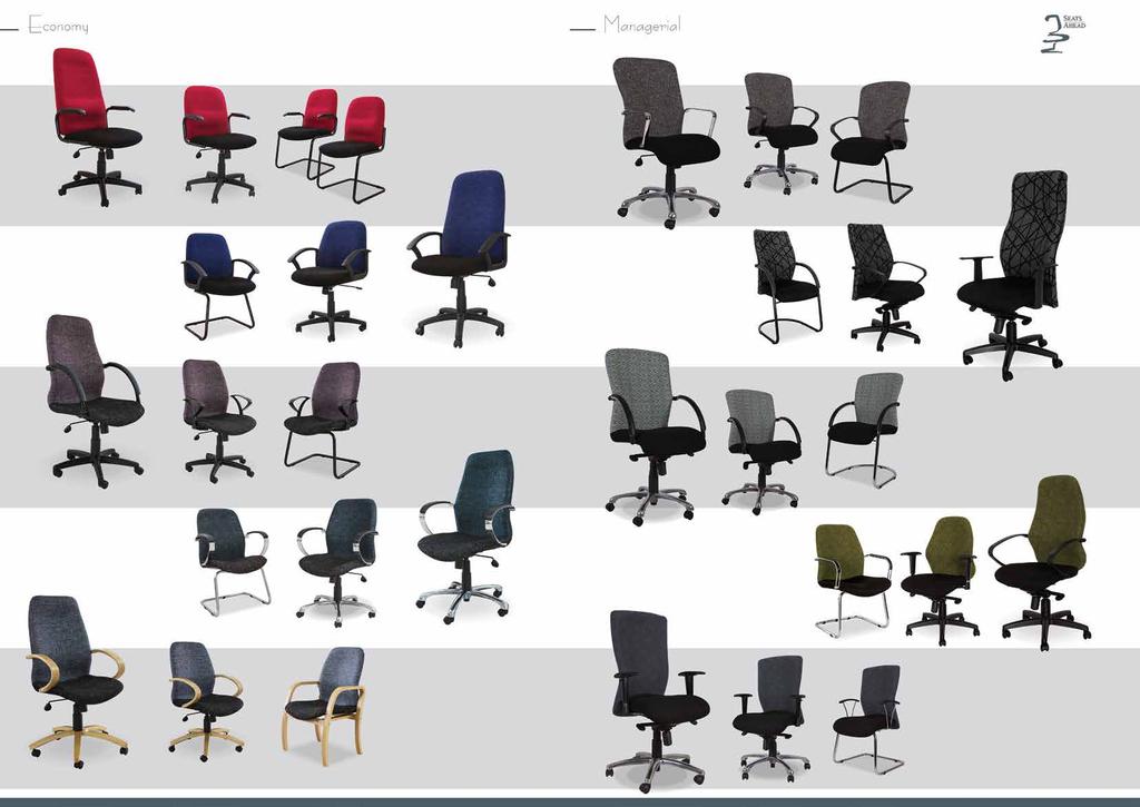 Kingston Range Also Available in Speedline, see page 12 Back: Helm Textiles - Studio - Ruby Seat: Helm Textiles - Studio - Black Zambezi Range **Standard with a PU Base Back The Mill, Spin, Ebony TM