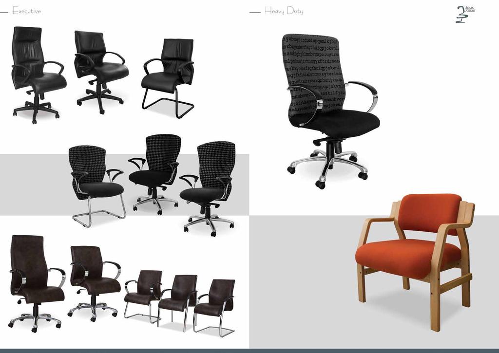 Ombra Range Back and Seat: Kaplan Quality - Black Leather Texas Standard without arms For structural and guarantee purposes, this chair must be ordered with arms - see options on page 17 20mm Thick