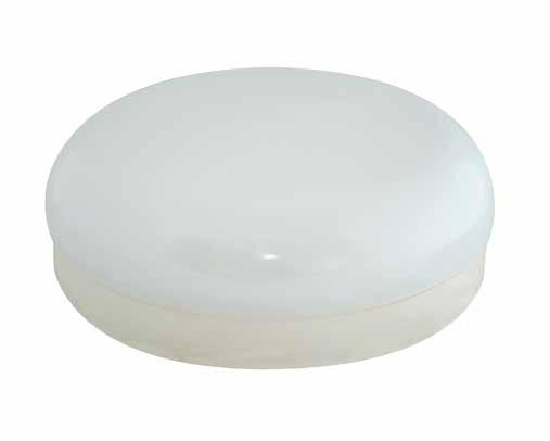 White base IP44 GE Lighting 2D lamps are fitted as standard.