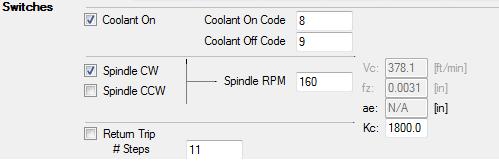 Kc: material constant; see tables in the documentation (https://www.sandvik.coromant.