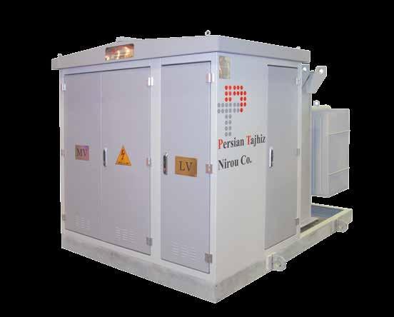 insulators & the substation. The Half-Oil pad mounted substation is equipped with plug-in transformer type slide bushing and the MV compartment is equipped with GIS compact panel.