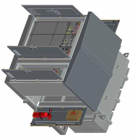 Half Oil Pad Mounted Substation Half Oil Pad Mounted Substation 53 General features: > > Two sliding doors which give access to MV bushings,oil-drain & pressure relief valves of transform > >