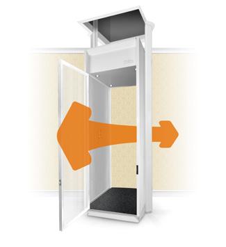 Other Stiltz products The entire range of Stiltz HomeLifts works on the principle that the lift car travels on two self-supporting rails which require no load-bearing walls.