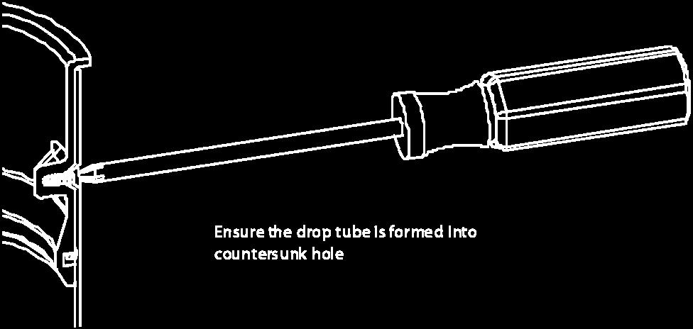 tube. After punching, remove any chips that may have fallen into the inlet tube screw