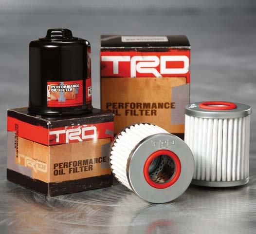 ACCESSORIES TRD Oil Filter Delivers exceptional filtration, lower flow restriction, plus enhanced engine protection and durability.