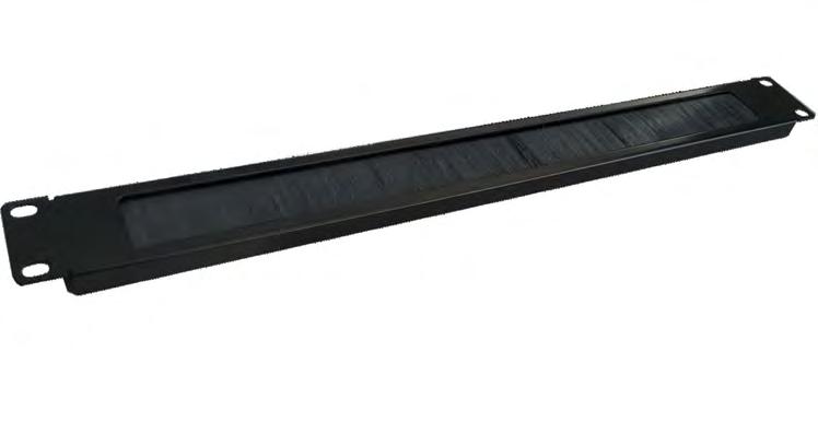 22 Cabinet & Rack Accessories Cable Manager: Brush Features Material: Black powder-coated cold
