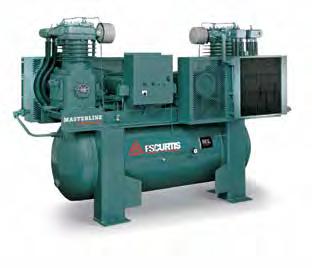 Magnetic motor starter Manual tank drain Oil sight glass Horizontal or vertical tank configurations available Factory oil filled DUPLEX Duplex compressors are ideal when there are varying demand