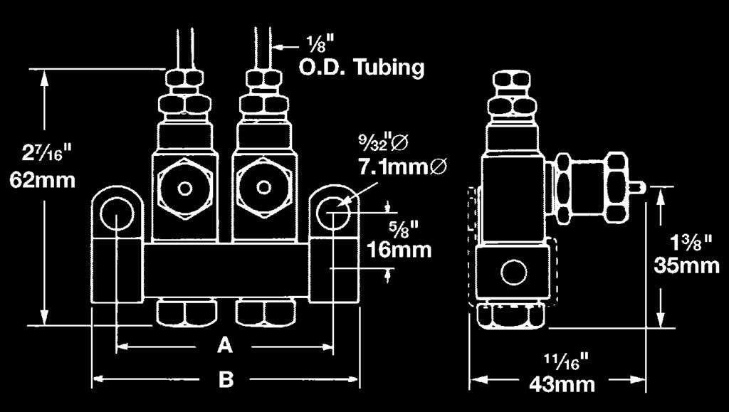 SL-33 For dispensing petroleum-based lubricants with a viscosity up to NLGI No. 2 (refer to Design Guide). May be combined in a circuit of Injectors SL-32, SL-V, SL-V XL, SL-1 and/or SL-11.