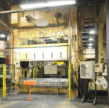 105 working capacity, 48 max working width, s/n 18230 BROWN BOGGS SC2-250-96-48 straight side stamping press with 250 TON capacity, retrofit AROTECH PLC control, 96