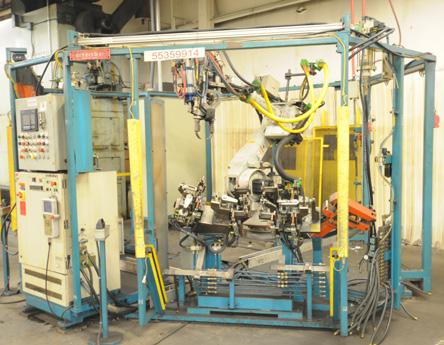 HUGE ASSORTMENT OF PRODUCTION SUPPORT ASSETS AVAILABLE 2003 MOTOMAN 6 AXIS ROBOT CENTERLINE 410512A1 welding cell CENTERLINE robotic arc welding