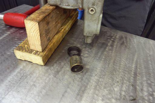 A B Tech Tip 108C This shows how the tool fits the bushing once the bushing has been removed from the case.
