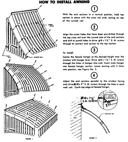 INSTALLATION INSTRUCTIONS FASHION VENTILATED AWNINGS AND DOORHOODS HOW TO INSTALL AWNING 1.
