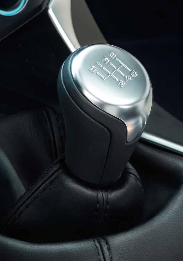 MANUAL TRANSMISSION SIX-SPEED MANUAL TRANSMISSION Choose the six-speed manual gearbox* for even greater driver involvement.