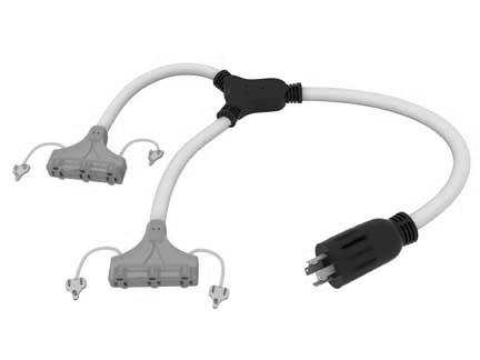 Fuel Stabilizer: Adapters: Converts 240V twist lock (L14-30) to six (6) 120V outlets. Lighted ends show when power is on. Ideal for use in combination with a 240V extension cord.
