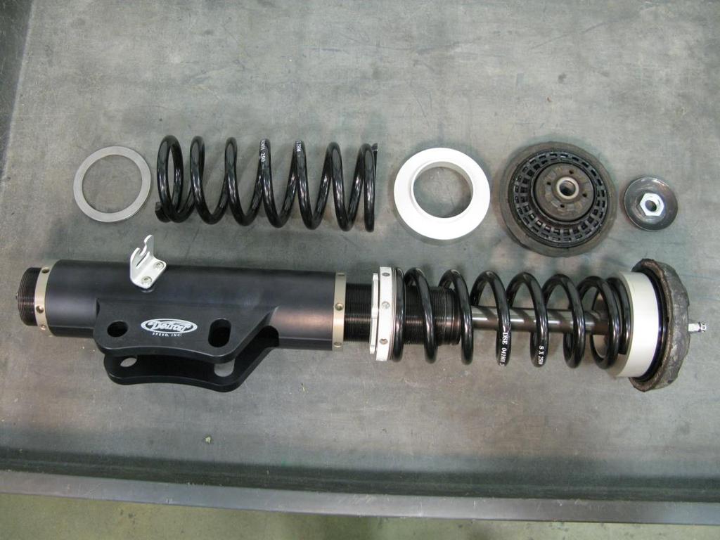 6. The DSE strut comes pre-assembled up to the point of loading the spring.