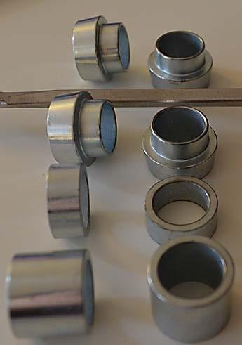 The following is a picture of the types of spacers you should have, viewed from both angles.