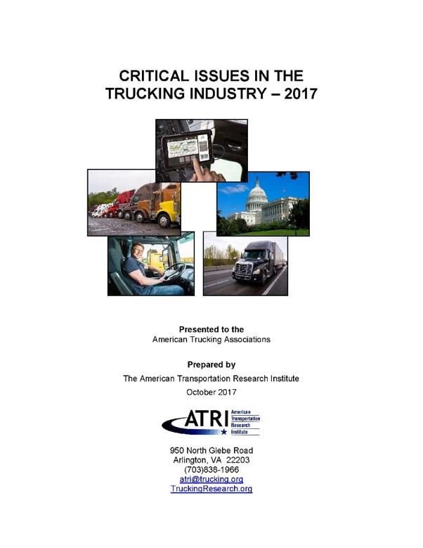 2017 Top Industry Issues 1. Driver Shortage (7) 2. ELD Mandate (1) 3. Hours-of-Service (2) 4. Truck Parking (4) 5. Driver Retention (8) 6. CSA (6) 7.