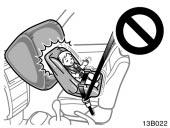 the front passenger airbag can cause death or serious injury to the child