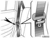 Fold down rear seat Do not allow passengers to ride on the flattened seat while driving; use the seat in the normal position.
